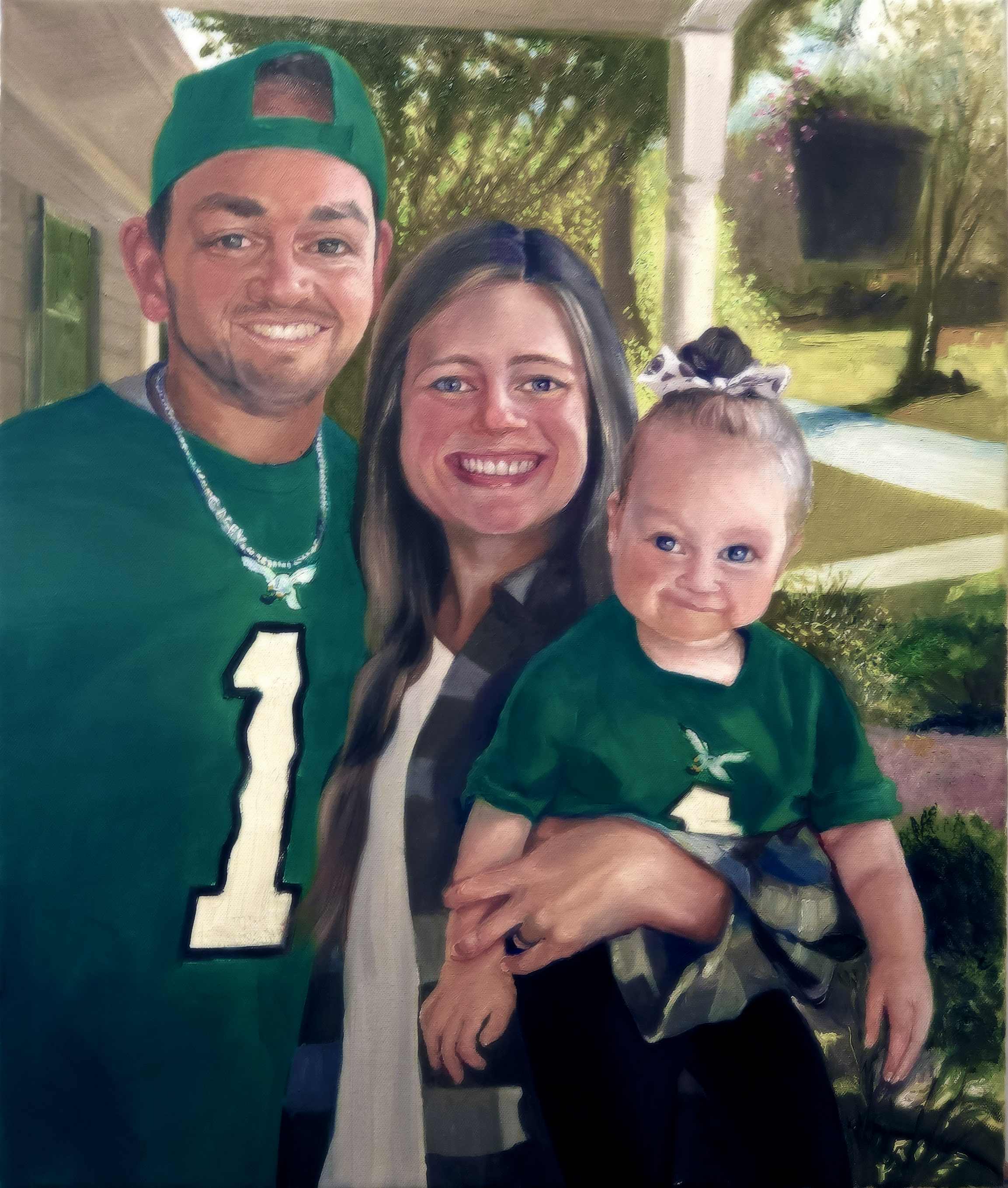 Family portrait commission by Carl Sills