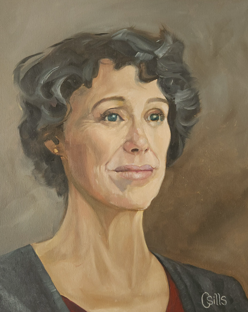 Senior woman portrait commission by Carl Sills
