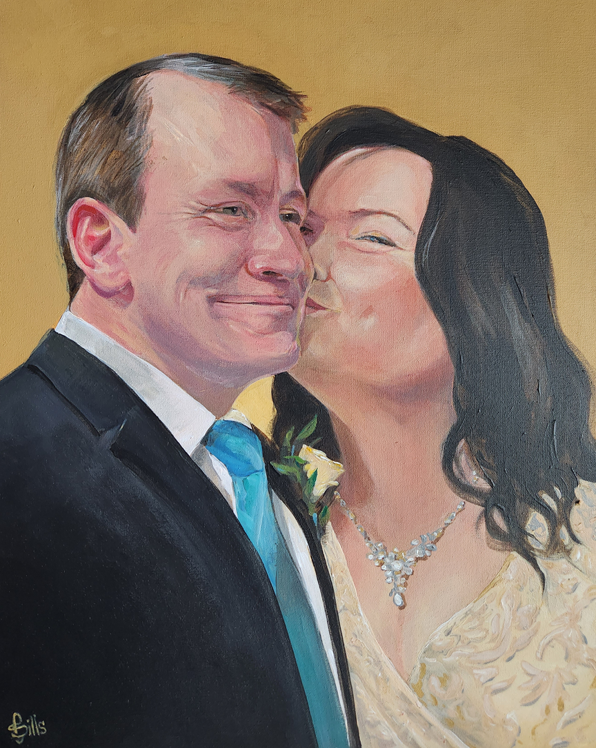 Don & Tami, commissioned oil portrait by Carl Sills